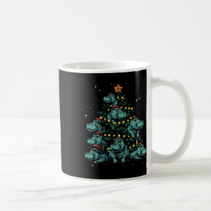 Taza De Café Hippo Árbol de Navidad Hippopótamo África Animal X