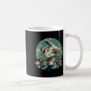 Taza De Café Hippo de Kickboxing Artes Marciales Karate Jiu-Jit