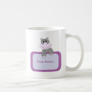 Taza De Café Hippo Feliz Cumpleaños