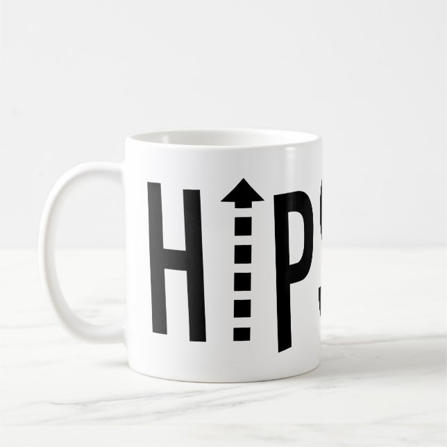 Taza De Café Hipster Black Moderne Typography Mug (Izquierda)