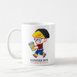Taza De Café Hipster Boy - Parodia de camiseta de ilustracion