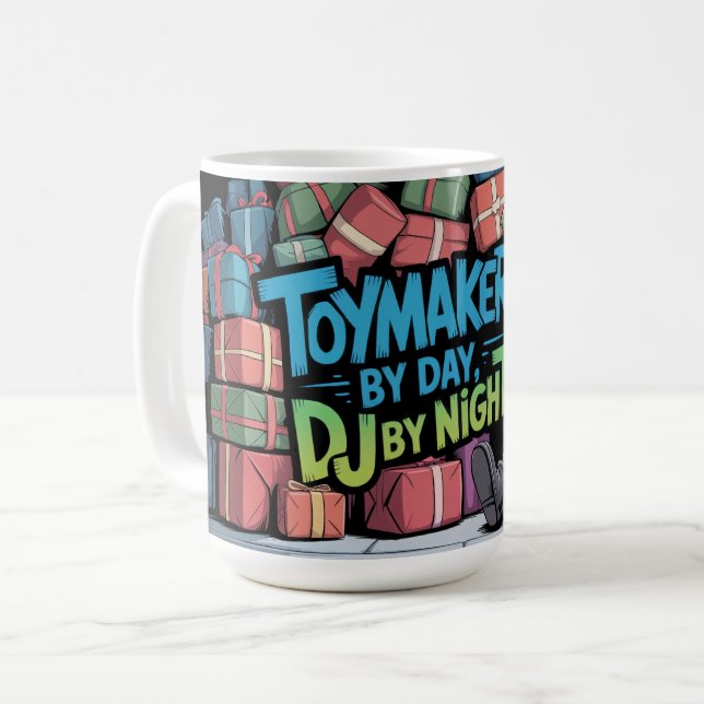 Taza De Café Hipster Elf DJ  (Anverso izquierdo)