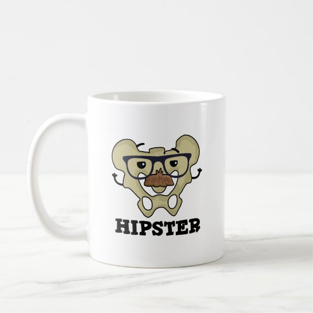 Taza De Café Hipster Funny Hip Bone Anatomía Pun (Izquierda)