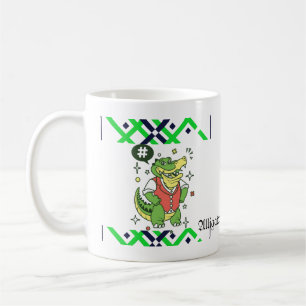 Taza De Café Hipster Gator Personalizado - Art Mug de moda