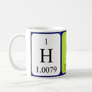Taza De Café Hiram nombre de tabla periódica mug