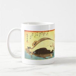 Taza De Café Hirame y Mebaru - Impresión japonesa de pescado de