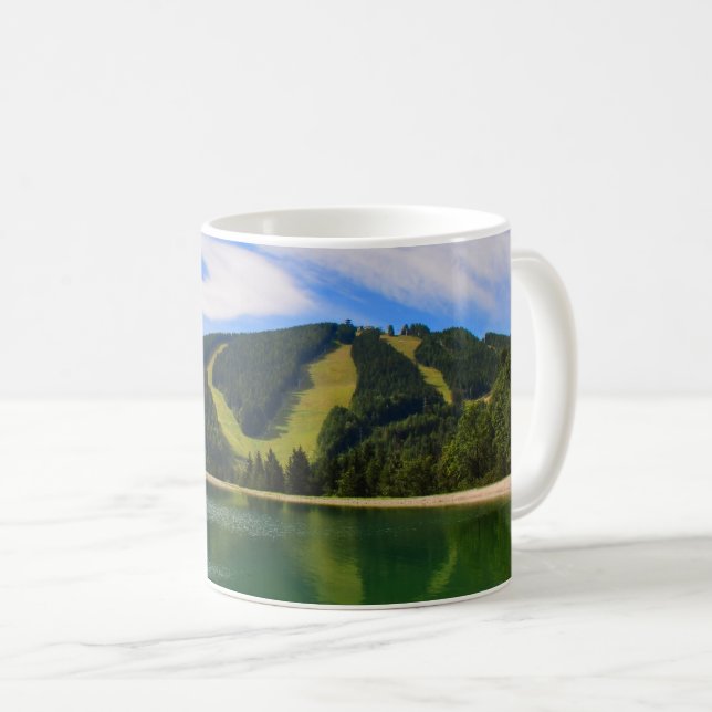 Taza De Café Hirschenkogel en el verano - reflexiones del agua (Anverso derecho)