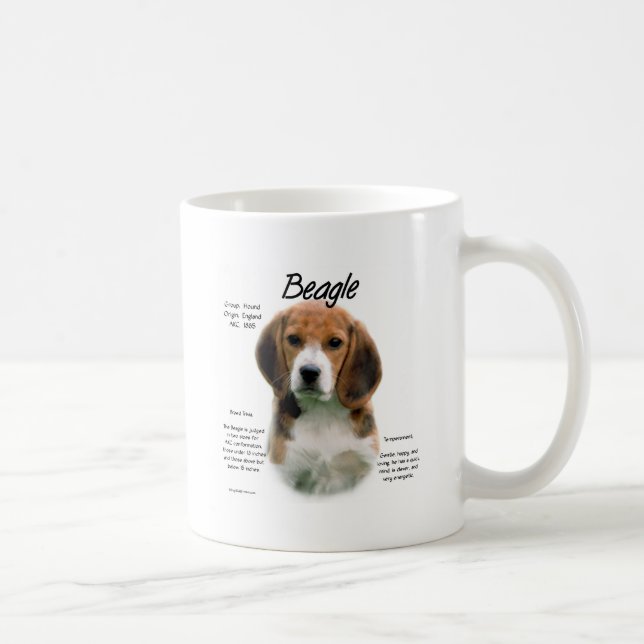 Taza De Café Historia Beagle; Todo Sobre Beagles (Derecha)