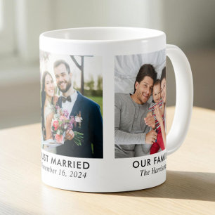 Taza De Café Historia de Amor Personalizada 3 Fotos Familia