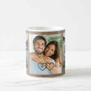 Taza De Café Historia de Amor Rústico Foto Pareja Monograma Rom