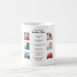 Taza De Café Historia de vida de COLLAGE DE FOTOS de la abuela 