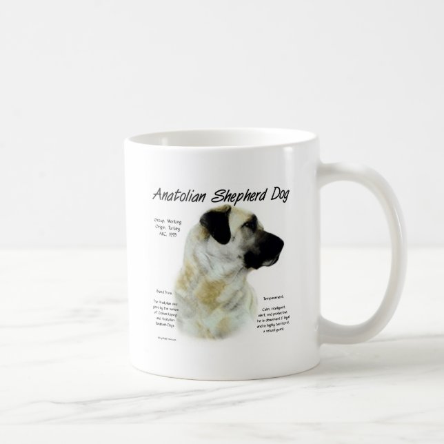 Taza De Café Historia del perro pastor anatoliano (Derecha)