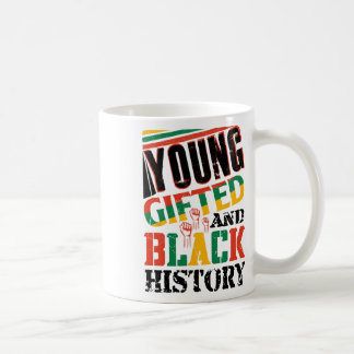 Taza De Café Historia joven dotada y negra