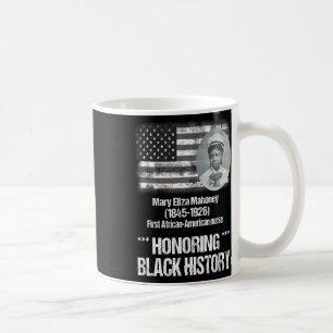 Taza De Café Historia negra con una primera enfermera afroameri