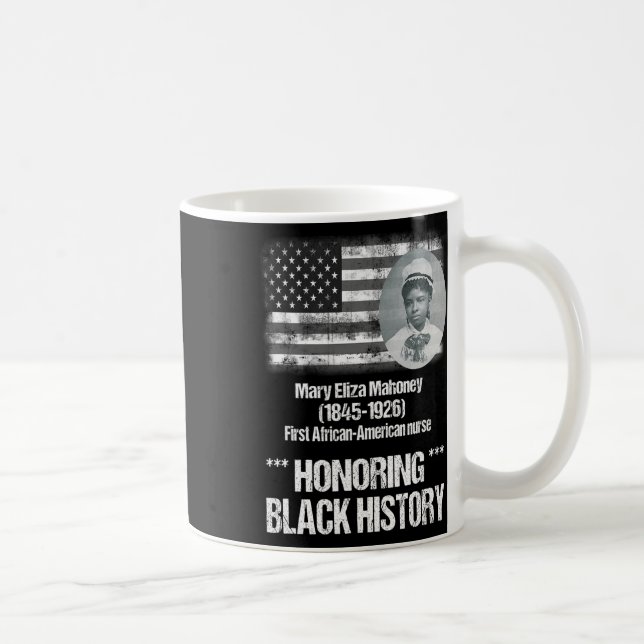 Taza De Café Historia negra con una primera enfermera afroameri (Derecha)