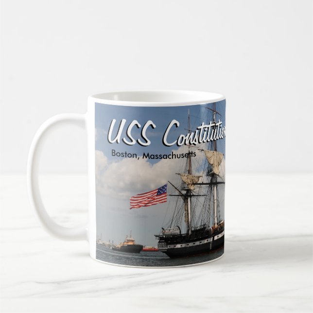 Taza De Café Historic Boston USS Constitution Coffee Mug Cup (Izquierda)