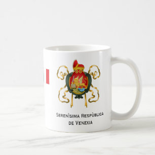 Taza de café histórica de la república de Venec