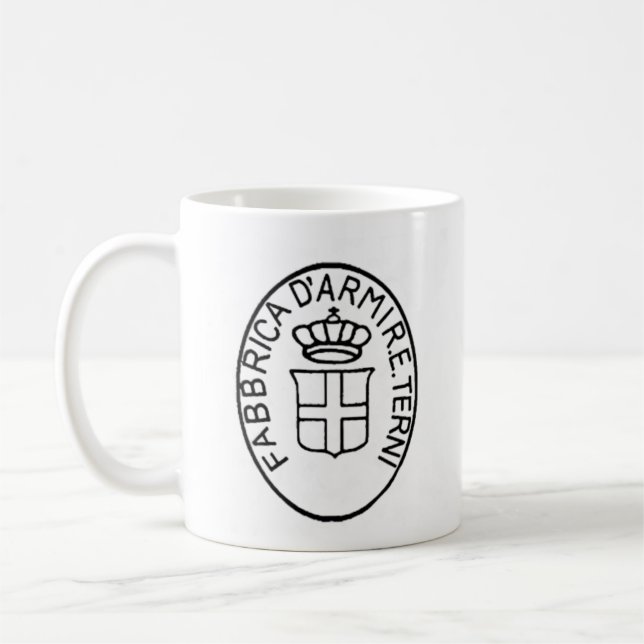 Taza De Café Historical antique Italian arsenal Terni logo (Izquierda)