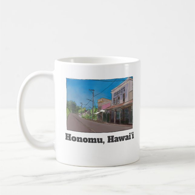 Taza De Café Historical Hawaii Plantation Town Honomu Nostalgic (Izquierda)