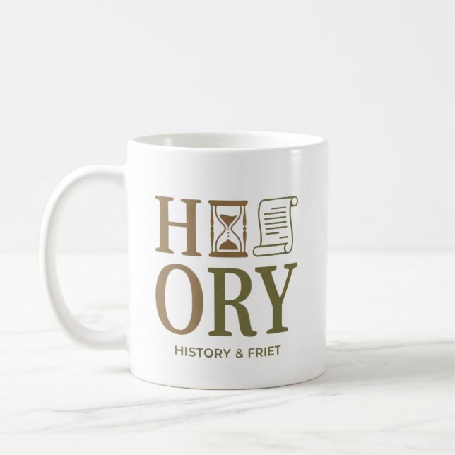 Taza De Café History Teacher Typography Design (Izquierda)