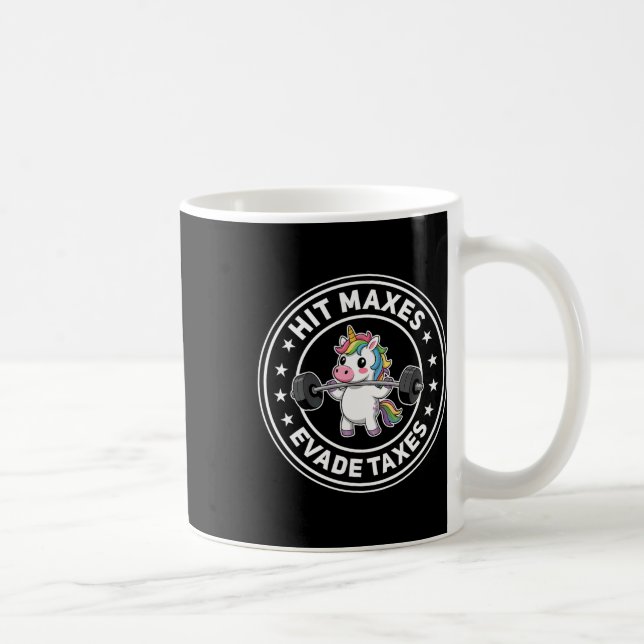 Taza De Café Hit Maxes Evade Impuestos Graciosos Gimnasio Unico (Derecha)