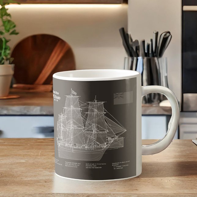Taza De Café HMS Bounty - Planes de Blueprint del buque PD (Subido por el creador)