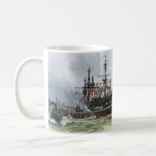 Taza De Café HMS Implacable un barco de tercera clase de 74 cañ