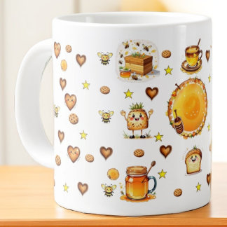 Taza De Café Hnoey lindo 🍯 💛 🥨