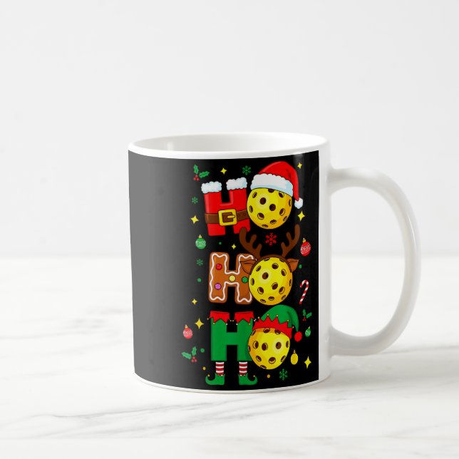 Taza De Café Ho Ho Ho Ckleball Christmas, Funny Paddle Players  (Derecha)