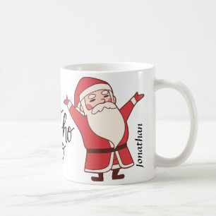 Taza De Café Ho Ho Ho Ho monogram Navidades de Santa Claus