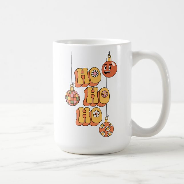 Taza De Café Ho Ho Ho - Navidades de Groovy Cheer (Derecha)
