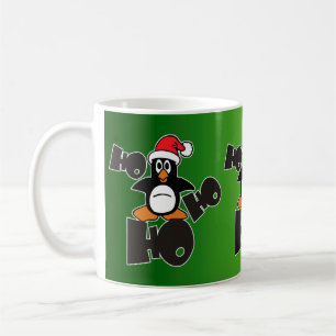 Taza De Café Ho Ho Ho - Pingüino - Feliz Navidad + tu trasero