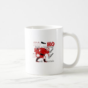 Taza De Café HO HO HO tiene Navidades maravillosos con gratitud