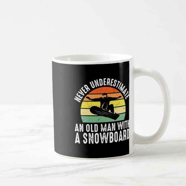 Taza De Café Hob de snowboard de anciano retirado snowboard (Derecha)