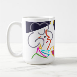 Taza De Café Hobnob Resumen Ilustracion de arte moderno Mug