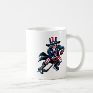 Taza De Café Hockey 4 De Julio Hombres Patrióticos Tío Sam