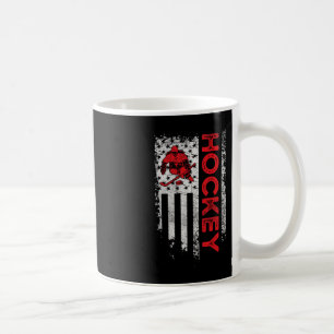 Taza De Café Hockey Bandera estadounidense Jugador de hockey Pa