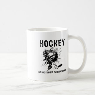Taza De Café Hockey como lucha libre pero en concreto congelado