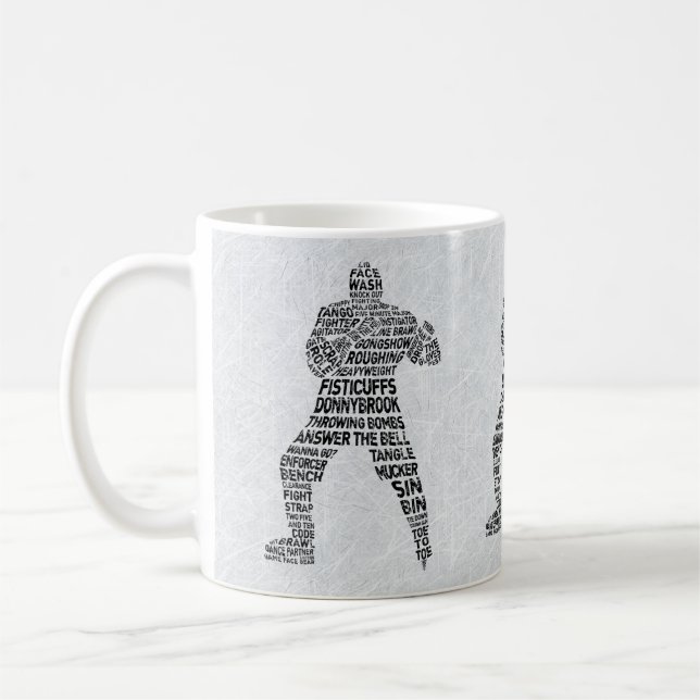 Taza De Café Hockey Enforcer Calligram Mug (Izquierda)