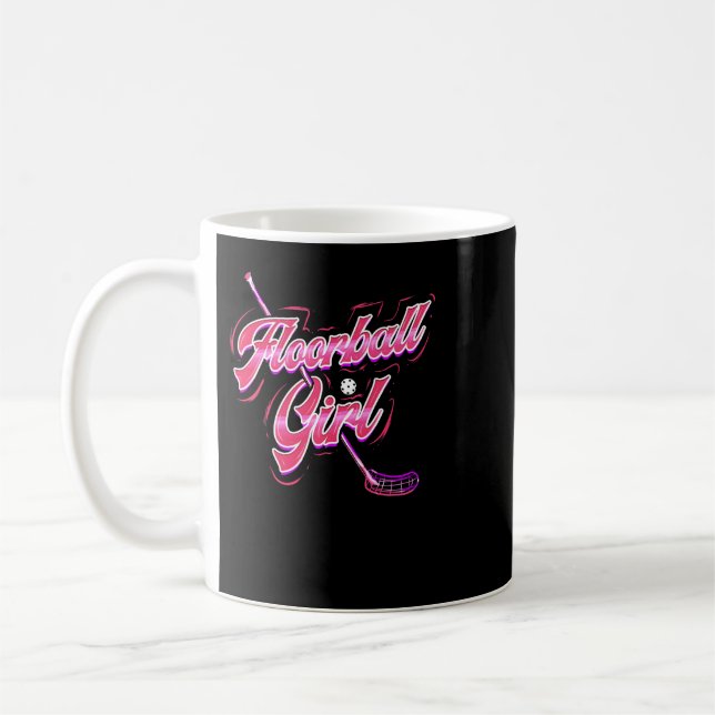 Taza De Café Hockey Floorball Girl Unihockey Floor Hockey Playe (Izquierda)