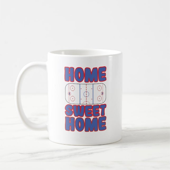 Taza De Café Hockey Hockey Hogar dulce Hogar (Izquierda)