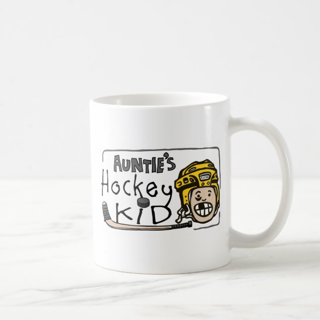 Taza De Café Hockey Kid de tía (Derecha)