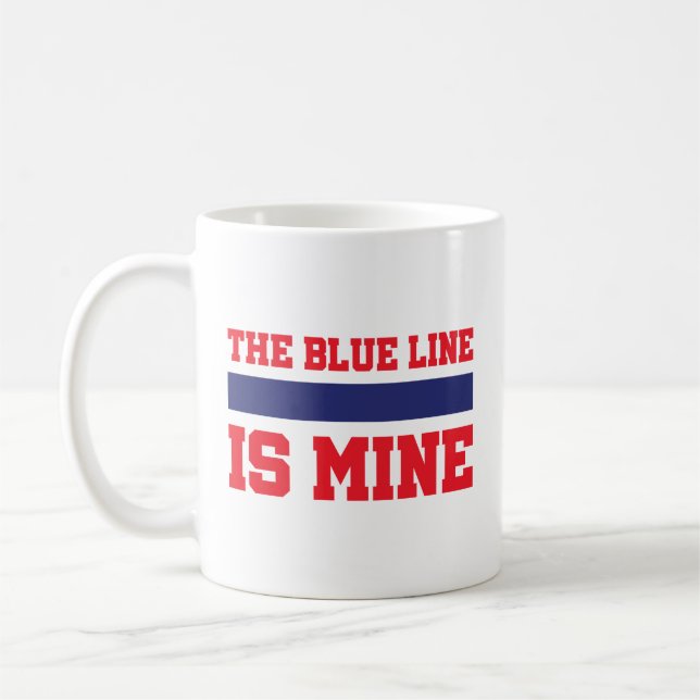 Taza De Café Hockey La Línea Azul es mía (Izquierda)