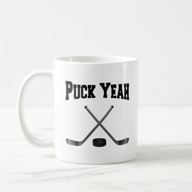 Taza De Café Hockey Puck Yeah (Izquierda)