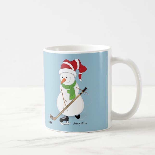 Taza De Café Hockey Snowman Mug (Derecha)
