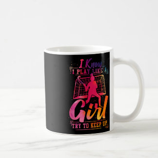 Taza De Café Hockey sobre césped acuarela Sé que juego como una