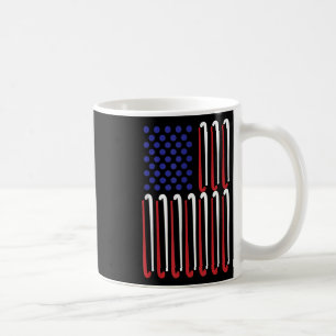 Taza De Café Hockey sobre césped Bandera americana Jugador de h