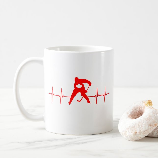 Taza De Café Hockey sobre césped de Canadá (Con donut)