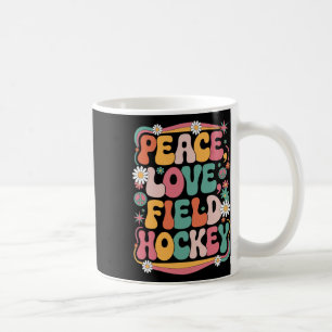 Taza De Café Hockey sobre hierba Paz Amor 70s Hippie Retro