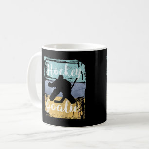 Taza De Café Hockey Tee - Vintage Retro Hockey Goalie
